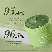 Holy Basil Bubble Deep Mask in use