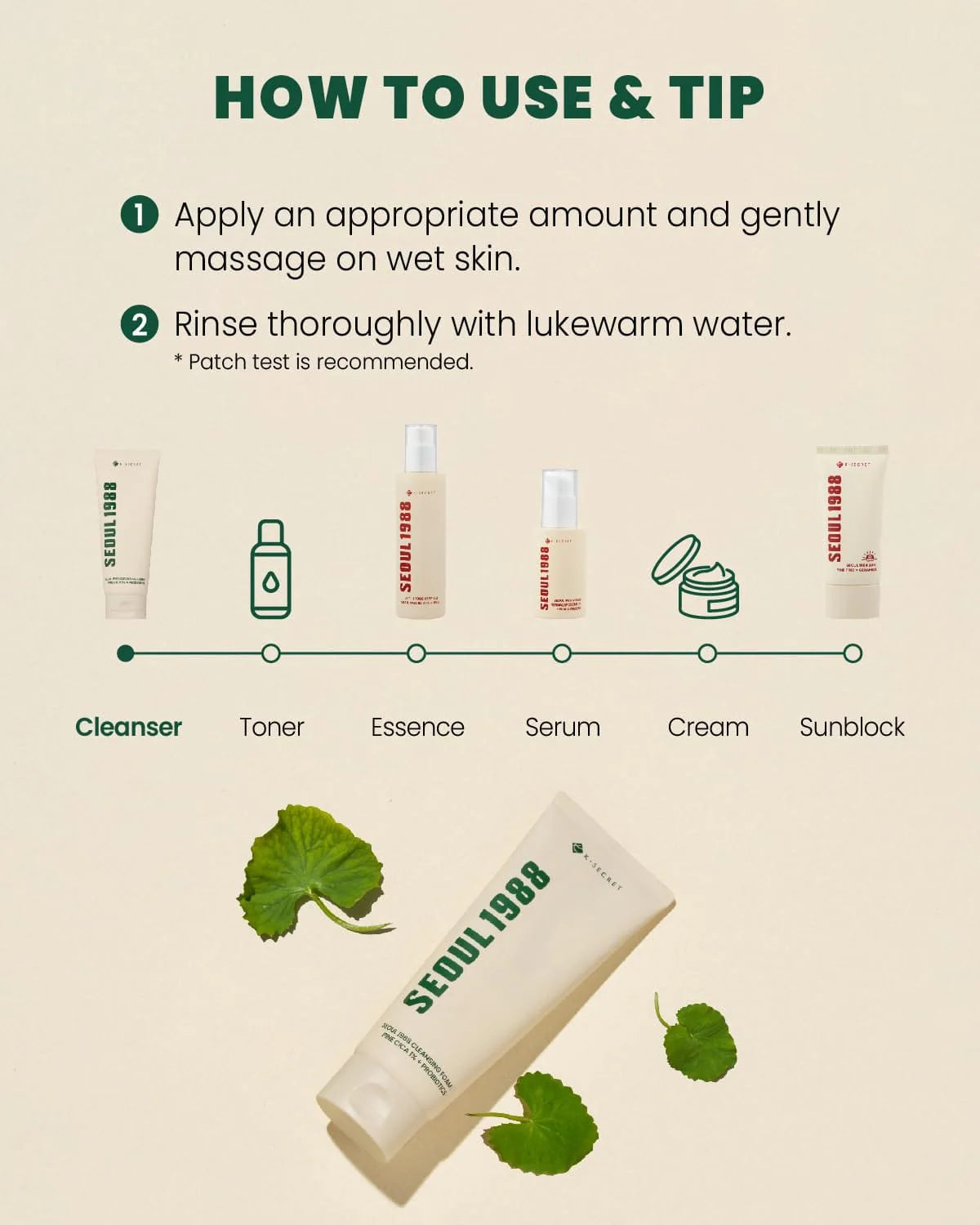 Seoul 1988 Cleansing Foam Pine Cica and Probiotics
