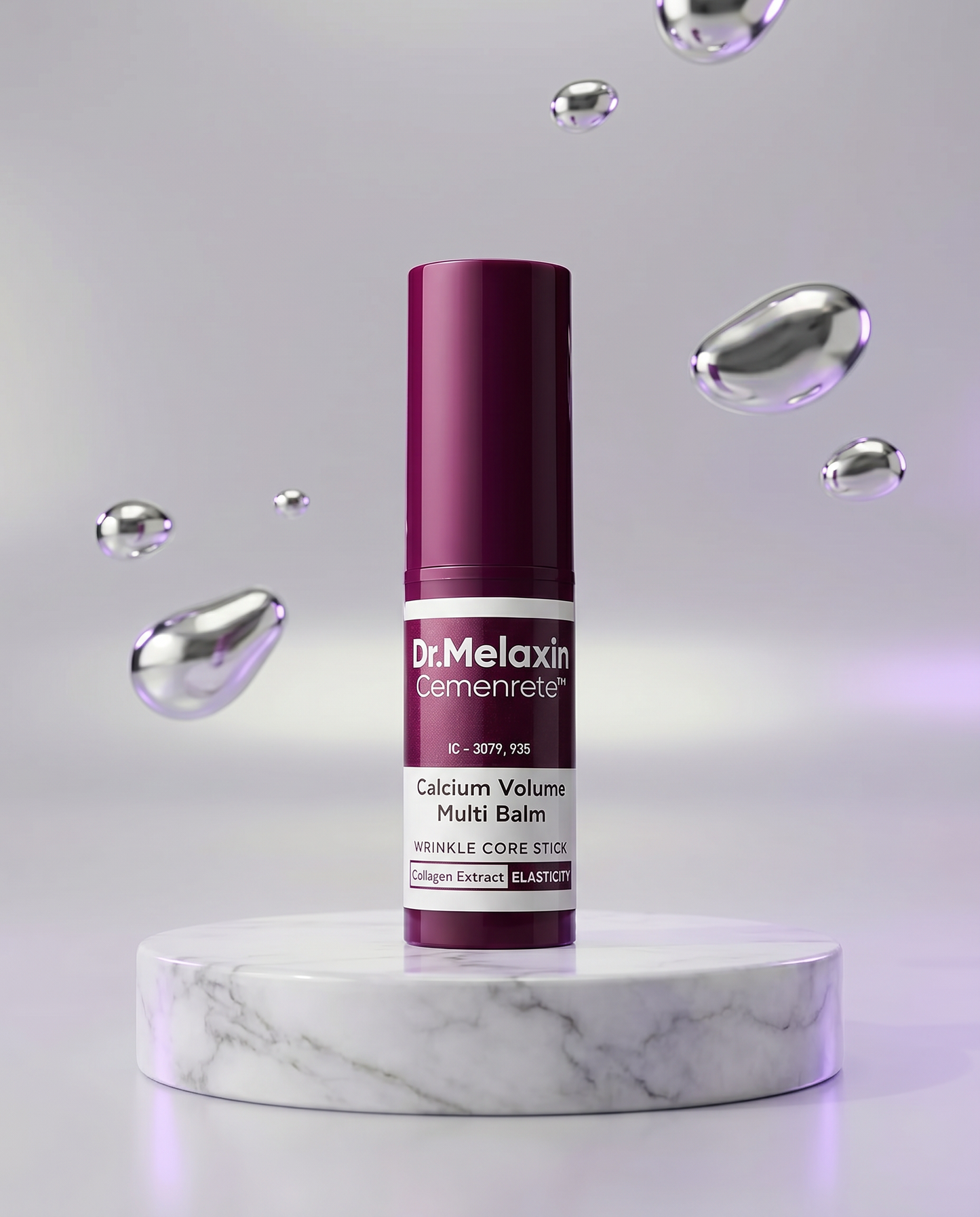 Dr. Melaxin Calcium Multi Balm on marble podium