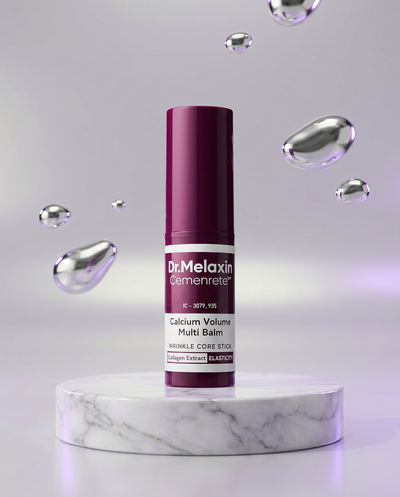 Dr. Melaxin Calcium Multi Balm on marble podium
