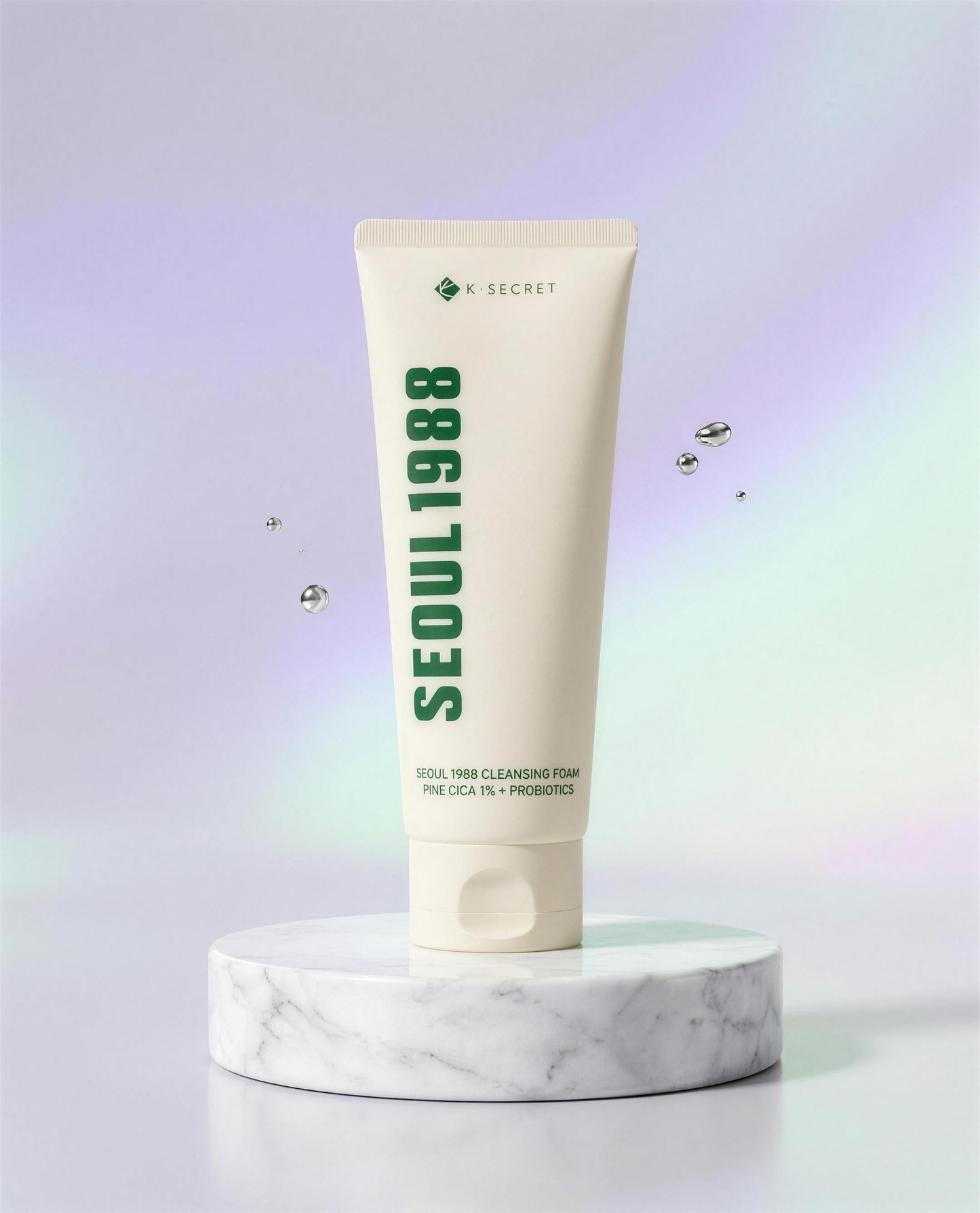 Seoul 1988 Cleansing Foam on marble podium