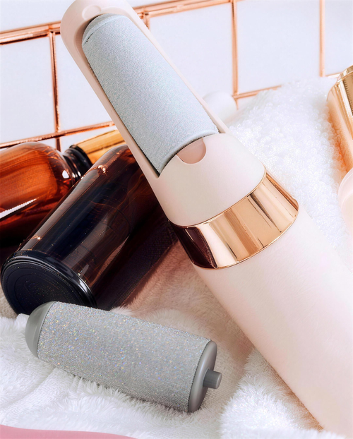 Electric Foot File with fine and coarse roller heads